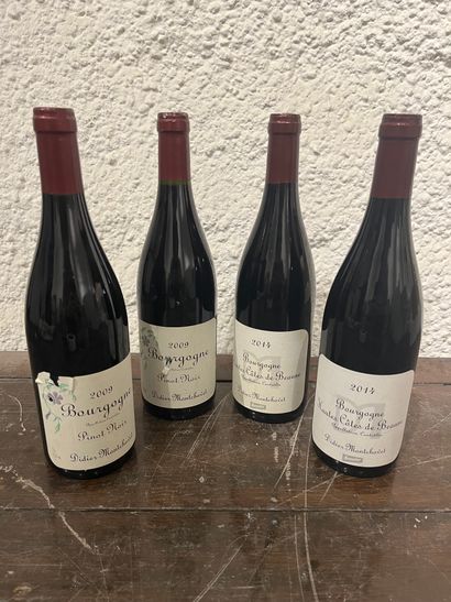 null 4 bouteilles 2 bouteilles Hautes Côtes de Beaune 2014 Didier Montchavet, étiquettes...