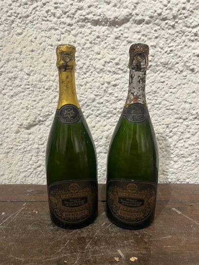 null 2 bouteilles Champagne Henriot Réserve Baron Philippe de Rothschild 1975 Brut,...