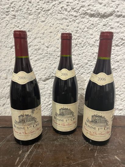 null 3 bouteilles Beaune 1er Cru 2006 Domaine du Clos Saint Philibert, étiquette...