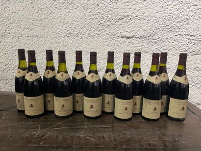 null 12 bouteilles Vosne-Romanée 1983 Jaboulet-Vercherre, niveaux : 2 à 3,5 cm, étiquettes...