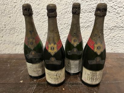 4 bouteilles Champagne Bollinger Brut Vintage...