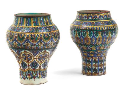 Two large jars, khabia, forming pair, in...