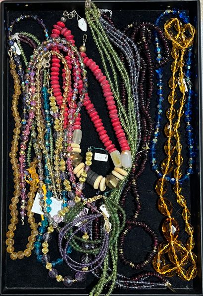 Ensemble de colliers et bracelets de perles fantaisie