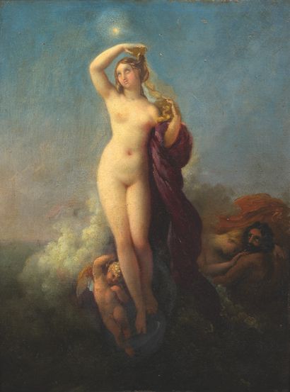  Anne-Louis GIRODET de ROUSSY-TRIOSON (1767-1824)
Naissance de Vénus
Huile sur panneau
31,9... Gazette Drouot