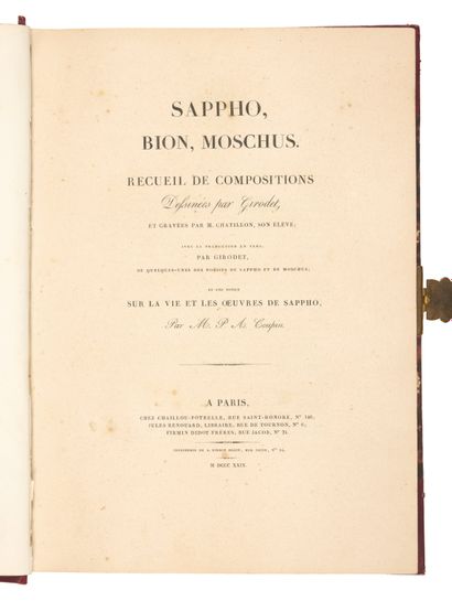  Faculté de Réunion des lots 32 à 80.
Anne Louis GIRODET de ROUSSY-TRIOSON (1767-1824)... Gazette Drouot