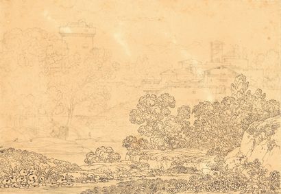  Attribué à Anne-Louis GIRODET de ROUSSY-TRIOSON (1767-1824)
Paysage d’Italie
Pierre... Gazette Drouot