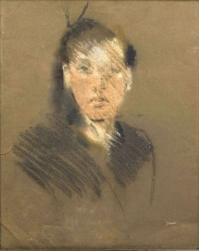 Christian BÉRARD (1902-1949) Portrait de femme Pastel, cachet de la signature en...