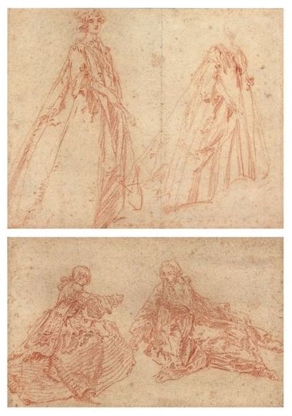 Nicolas LANCRET (Paris 1690 - 1743) Deux femmes assises
Etude pour la maréchale de...