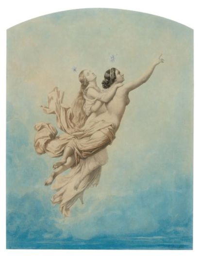 LOUIS-HENRI DE RUDDER (1807-1881) LES ÉTOILES, 1854 Aquarelle, gouache et crayon...