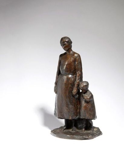 null Charles DESPIAU (1874-1946)

Mère et son enfant

Groupe en bronze à patine brune...