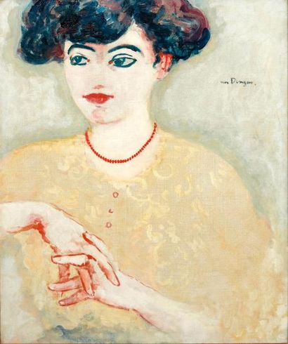 Kees VAN DONGEN (1877-1968) Kees VAN DONGEN (1877-1968)

Femme en buste les mains...
