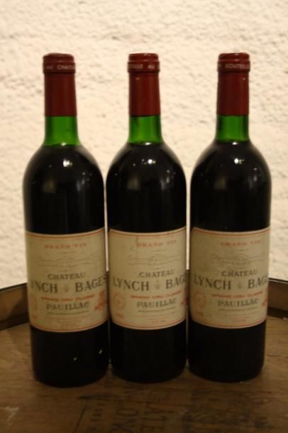 null 3 bouteilles

Château Lynch Bages 1988, niveaux : légèrement bas, étiquettes...