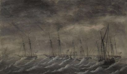 Engel HOOGERHEYDEN (1740-1807)

Marine, grisaille

Huile...