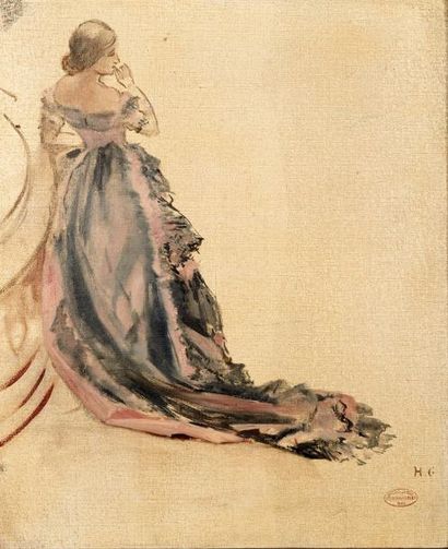 Henri GERVEX (1852-1929) Henri GERVEX (1852-1929)

Etude de femme en robe du soir

Huile...