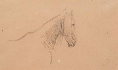 Camille PISSARRO (1830-1903) Camille PISSARRO (1830-1903)

Tête de cheval

Dessin... Gazette Drouot