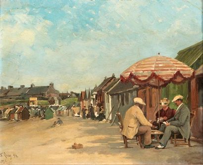 H. PELTIER H. PELTIER

Partie de cartes sur la plage à St Quay, 1894

Huile sur panneau...