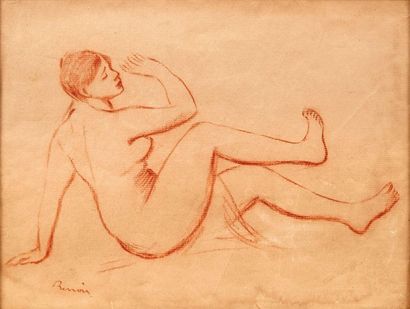 Auguste RENOIR (1841-1919) Auguste RENOIR (1841-1919)

Femme nue au chignon

Sanguine...