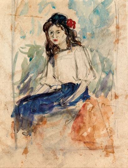 Henri LEBASQUE (1865-1937) Henri LEBASQUE (1865-1937)

Etude de jeune fille assise

Aquarelle...