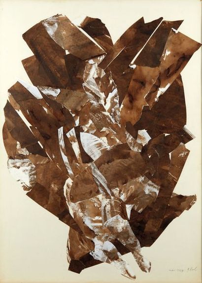 Gérard KOCH (1926-2014) Gérard KOCH (1926-2014)

Abstraction brune sur fond blanc,...