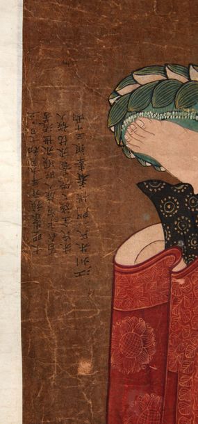 CHINE-XVIIe siècle CHINE-XVIIE SIECLE

Deux encres et couleurs sur soie

représentant...