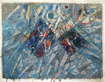 Jacques GERMAIN (1915-2001) Jacques GERMAIN (1915-2001)

Composition bleue-gris,...