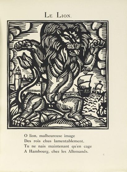  GUILLAUME APOLLINAIRE, 'LE BESTIAIRE', OR 'CORTEGE D'ORPHEE', ILLUSTRATED WITH ORIGINAL... Gazette Drouot