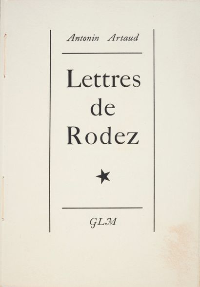 ARTAUD, Antonin Ensemble de 20 livres, la plupart en édition originale


1946-1977... Gazette Drouot