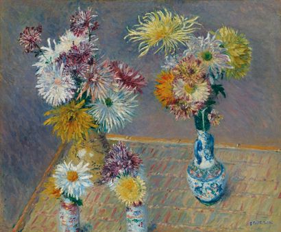 Gustave Caillebotte (1848-1894) ƒ Four Chrysanthemum Vases

stamped 'G. Caillebotte'... Gazette Drouot