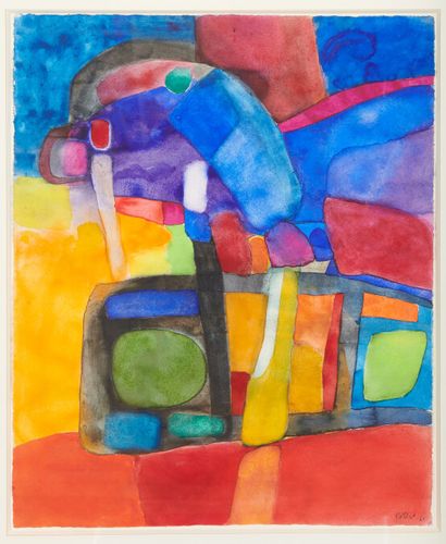  Maurice ESTEVE (1904-2001) 
"982 - A", 1967 
Watercolour on paper, signed and dated...