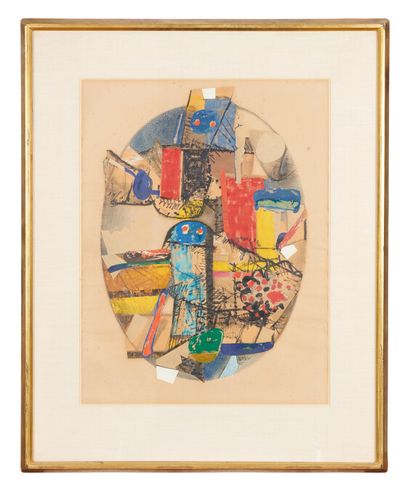 null Maurice ESTEVE (1904-2001)

"Ovale aux deux chouettes" ou "99 - C, 1965"

Collage,...