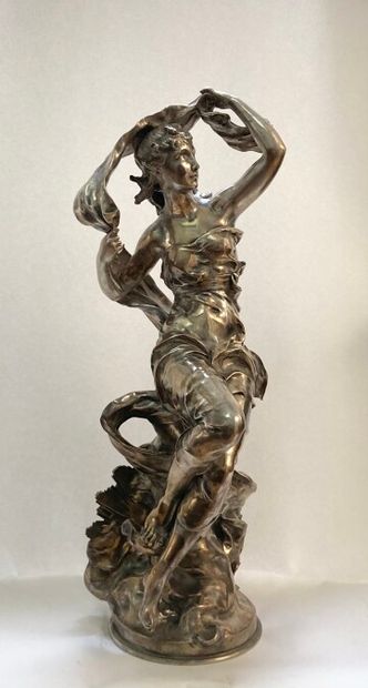 null Jean-Baptiste GERMAIN (D'Après)

IMPORTANTE SCULPTURE en bronze argenté figurant...