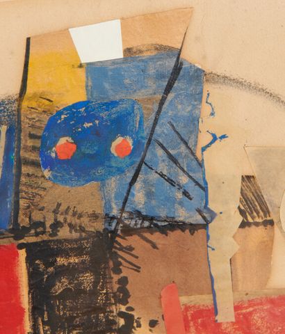 null Maurice ESTEVE (1904-2001)

"Ovale aux deux chouettes" ou "99 - C, 1965"

Collage,...