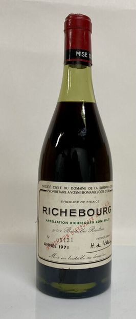 RICHEBOURG 1 Bottle RICHEBOURG (Grand Cru) 1971 Domaine de la Romanée-Conti (4.1...