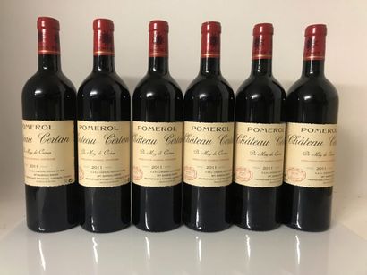 null 6 bouteilles de Château CERTAN DE MAY 2011 Pomerol (caisse bois)