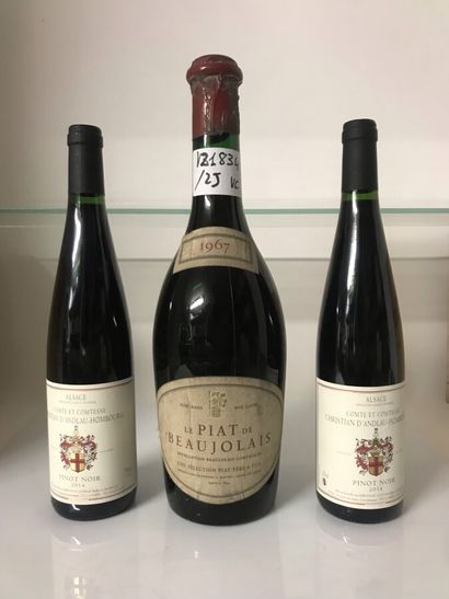 null Ensemble de 15 bouteilles : 6 bouteilles CLOS SIGNAT Côtes de Fronsac 1955 (niveau...