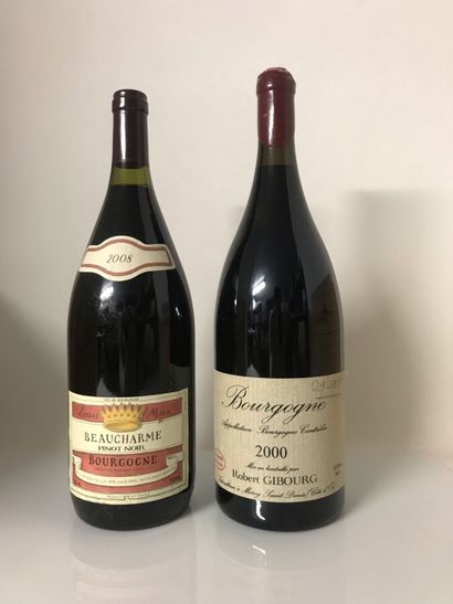 Ensemble de 7 bouteilles: 2 Magnums de Bourgogne...