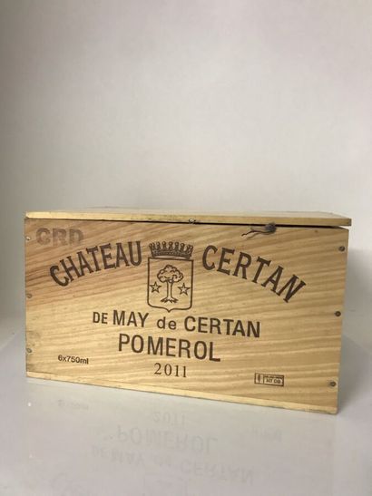 null 6 bouteilles de Château CERTAN DE MAY 2011 Pomerol (caisse bois)