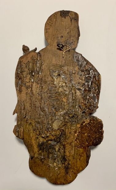 null DEUX ANCIENS PETITS BAS RELIEFS

En bois naturel mouluré et sculpté figurant...