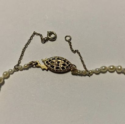 null COLLIER DE PERLES DE CULTURE EN CHUTE

Fermoir en métal doré avec chaîne de...