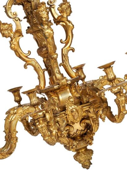 André-Charles BOULLE ATTRIBUTED TO ANDRÉ-CHARLES BOULLE 
(1642-1732) 
RARE CHANDELIER...
