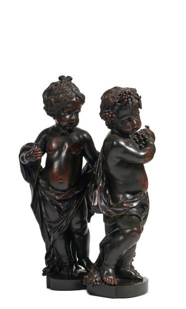 null D'APRÈS UN DESSIN DE JAN PIETER VAN BAURSCHEIT

(1669-1728)

QUATRE SCULPTURES...