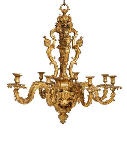 André-Charles BOULLE ATTRIBUTED TO ANDRÉ-CHARLES BOULLE 
(1642-1732) 
RARE CHANDELIER...