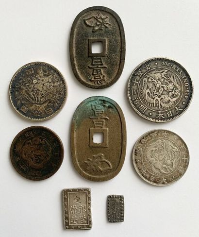 null JAPON

Joli lot comprenant des monnaies du XIXème siècle de 50 sen, 1 yen, 2...