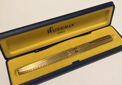 null WATERMAN Paris, CF 
STYLO FOUNDATION
Gold-plated, grooved model with 18K (750...