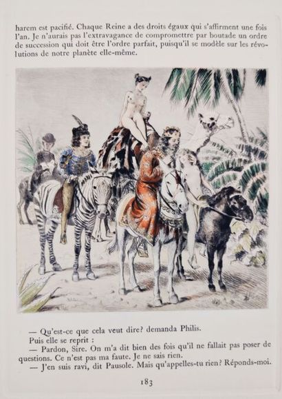 null [EROTISME] 
LOUYS (Pierre). "Les aventures du Roi Pausole". Illustré par Paul...