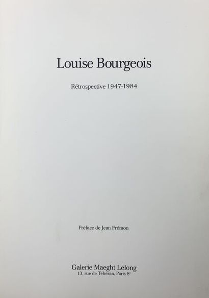 null [SURREALISME l FEMME l LOUISE BOURGEOIS]
BOURGEOIS (Louise) Rétrospective 1947-1984...