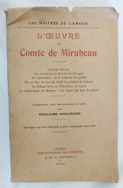 null [EROTISME] 
MIRABEAU I de SAINT PIERRE (Michel) I Abbé de CHOISY
Ensemble de...