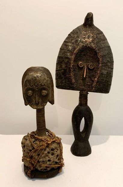 KOTA - GABON (de type)
Deux masques reliquaires...