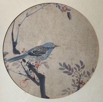 null JAPON - Epoque MEIJI (1868 - 1912)
Trois estampes:
- Deux hirondelles (Taches)....
