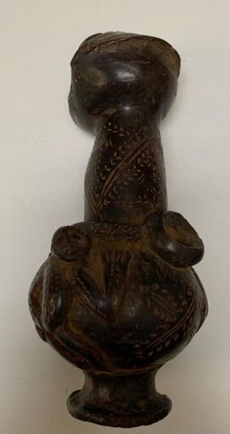 null BAMOUN - CAMEROUN (de type)
Ensemble de statuettes et verseuse en terre cuite...